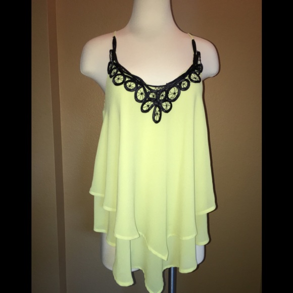 XOXO Chartreuse /Black Top - Picture 1 of 5